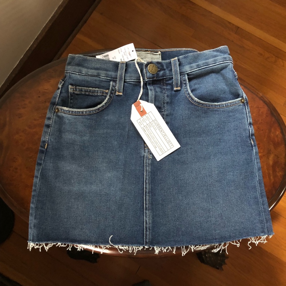 Current/Elliott The Mini Cutoff Denim Skirt NWT 23